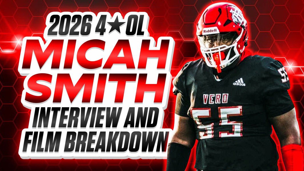 🚨🚨NEW VIDEO🚨🚨

Interview &amp; film breakdown with 2026 4⭐️OL <a href="/ChampSmith55/">Micah Champion Smith</a> 

Link ➡️ youtu.be/Q1uRwViuHQM?si…

We watched his film together &amp; talked about how his season is going so far, his versatility and athleticism, his Miami offer and love for the staff, getting to see the