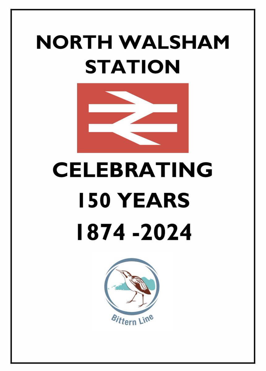 BitternLine's tweet photo. #NorthWalsham, #Worstead, #HovetonAndWroxham and #Salhouse stations on the @BitternLine are 150years old this Sunday, 20th October. Join us at #NorthWalsham Station between 12 & 2 as we mark this special anniversary. #CommunityRail More info: https://t.co/Dq7zRXRk4D https://t.co/qSRlUOcGBN