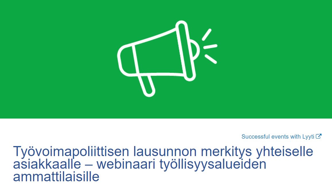 Miksi työvoimapoliittinen lausunto on niin tärkeä? Avaamme asiaa <a href="/KelaFpa/">Kela Fpa</a> webinaarissa 9.12. klo 9-10. Ilmoittaudu 👉🏼 lyyti.fi/reg/Tyovoimapo… #te24