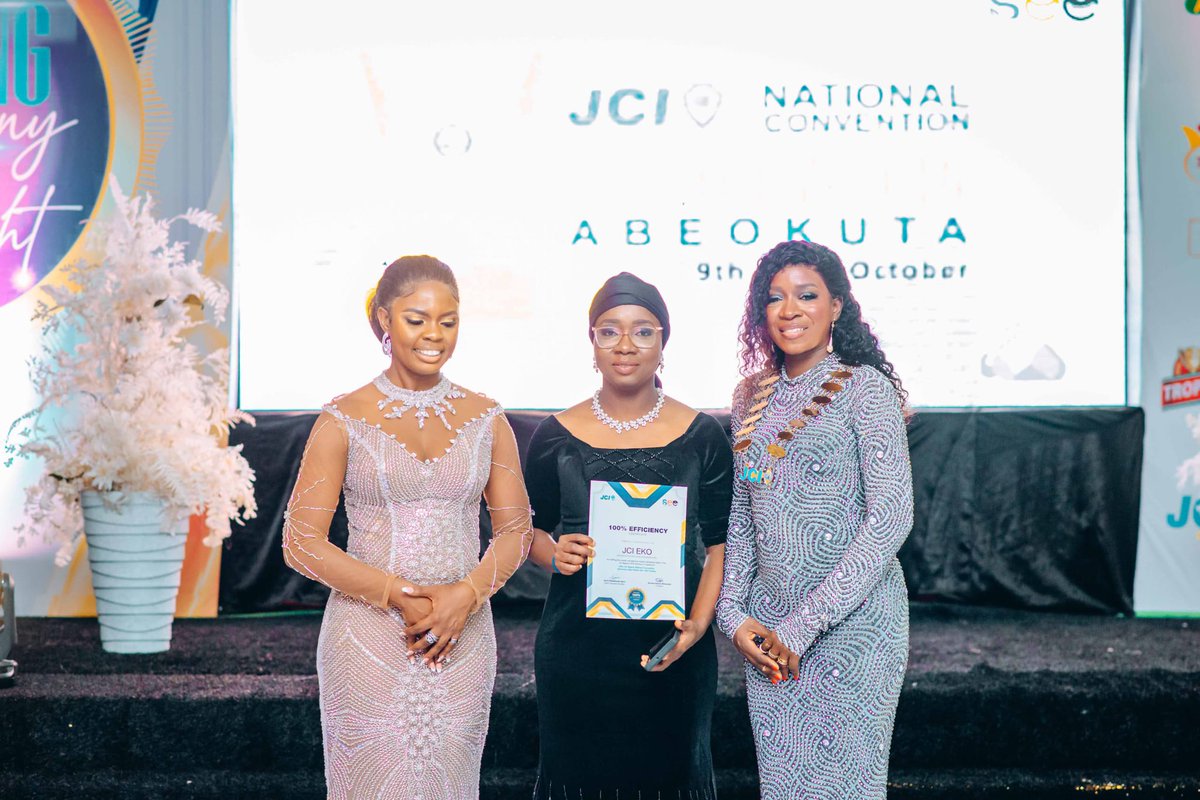 JCIEKO's tweet photo. Flashback to Gateway 2024 – Celebrating Excellence!

At the JCI Nigeria National Convention in Abeokuta, JCI Eko shone brightly across every activity!   

We proudly took home several awards, including:  
100% Efficiency Certificate – A testament to our dedication and impact. https://t.co/4xWX3diYX4