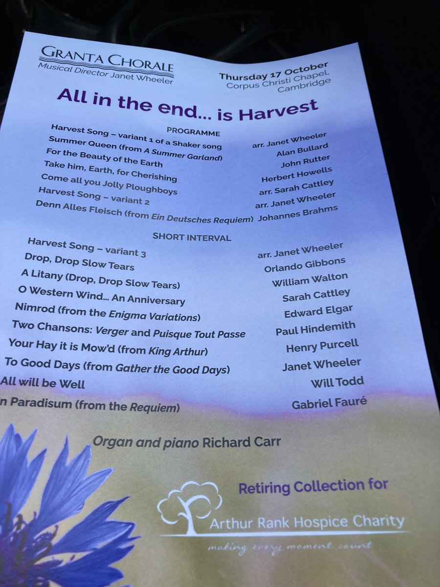 Lesley Thompson (@dolcevitatoo) on Twitter photo Such a lovely concert yesterday from <a href="/GrantaChorale/">Granta Chorale</a> directed by <a href="/JanetWheelerMM/">Janet Wheeler</a> <a href="/CorpusCambridge/">Corpus Christi</a> - a beautiful programme and wonderful singing and playing Such a lovely concert yesterday from <a href="/GrantaChorale/">Granta Chorale</a> directed by <a href="/JanetWheelerMM/">Janet Wheeler</a> <a href="/CorpusCambridge/">Corpus Christi</a> - a beautiful programme and wonderful singing and playing