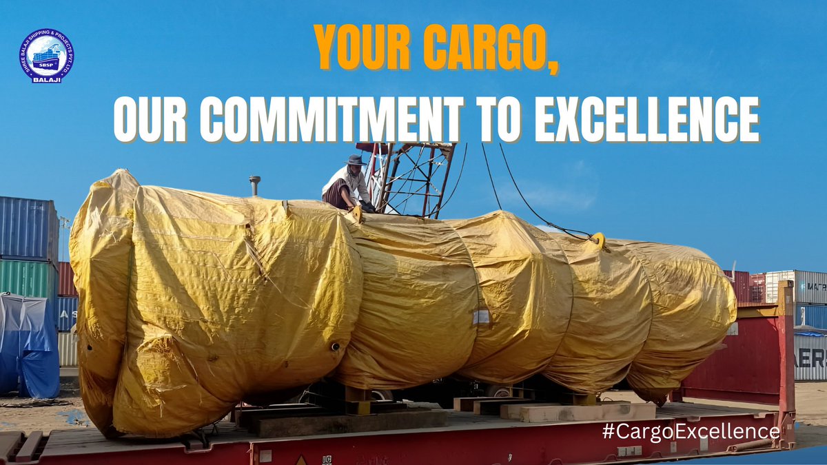 BalajiShipping's tweet photo. At Shree Balaji Shipping (SBSP), we uphold our commitment to excellence in every aspect of cargo handling. 🚢✨
Contact us at info@balajico.com 

#HandlingWithCare #CargoExcellence #LogisticsSolutions #GlobalShipping #EfficientTransport #SupplyChainManagement #ShippingExpertise https://t.co/cpvl3fXCB1