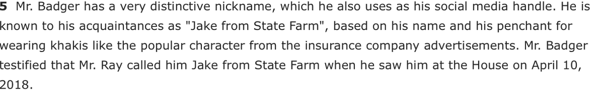 IMO, "Jake from State Farm" is probably the best nickname in our jurisprudence, but I'm happy to be wrong