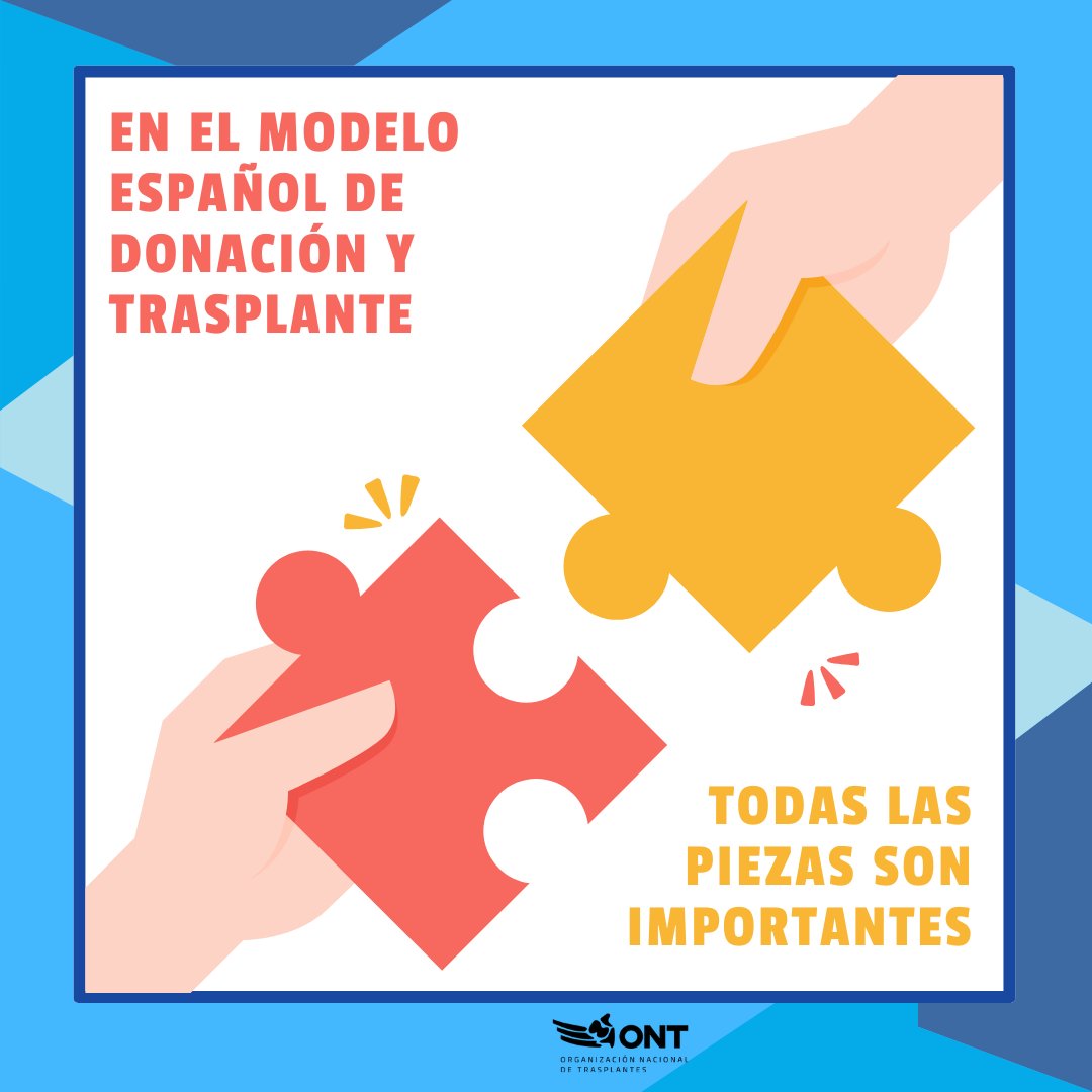 ONT_esp's tweet photo. 🧩 El éxito del Modelo Español de #donación y #trasplante es un logro colectivo que se cimienta en 3⃣ pilares fundamentales: el Sistema Nacional de Salud y los servicios autonómicos de Sanidad, la profesionalidad de los equipos sanitarios y la incalculable solidaridad ciudadana https://t.co/YmYa268lw7