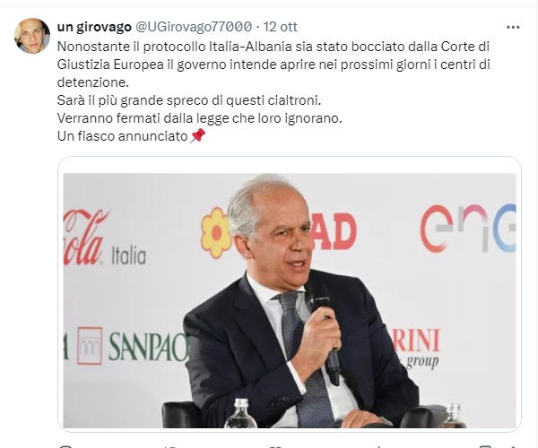 UGirovago77000's tweet photo. Rosica Girovago rosica....
Mi avevano insultato a centinaia,
mi avevano detto che racconto balle.
Ora la conferma è arrivata !!!
la politica migratoria si contrasta con l'accoglienza ,
la formazione e il lavoro!!!
Buonagiornata ai cialtroni che mi hanno insultato👋👋👋👋👋👋👋👋 https://t.co/YQlUxx7opl
