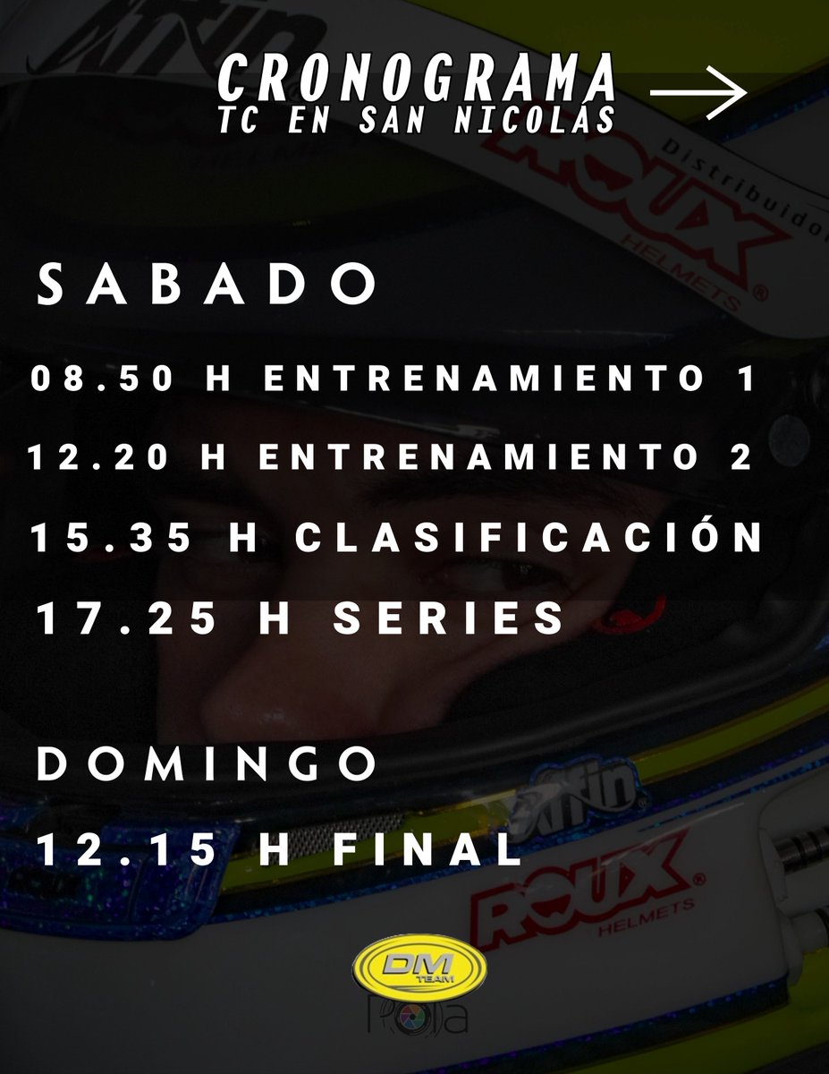 DMTeamOk's tweet image. Los horarios del finde en San Nicolás