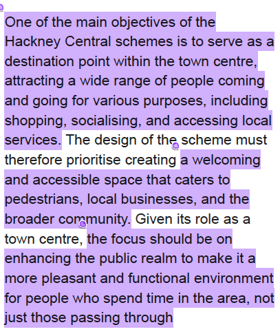 Microlambert's tweet photo. A tale of two boroughs: on paper, you couldn't get a rizla between Camden and Hackney's transport strategies. But while Camden builds cycle tracks through the LITERAL WEST END, read Hackney's justification for why cycling doesn't belong in Hackney Central. It's pretty shameful https://t.co/srafopZlp7