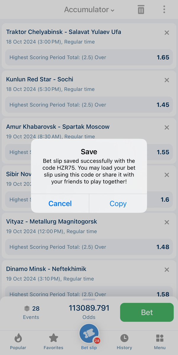 HolaSteve4's tweet photo. #1xbet 18th - 20th🏒
1k to win #113M
HZR75 🫴113,089 odds
🫴15,830 odds
🫴1,858 odds
🫴213 odds
#Highest scoring period total Ov2.5
#NB: 1 game & 3 edit ✍️
https://t.co/zRCpDbHRuv
@wfokey @slay_jimmy @SakasticBET @woozzaabets @TheFtXMaestro @ImoPunter @Davidbanksz @Ressy_an https://t.co/VwZGmkLw4x