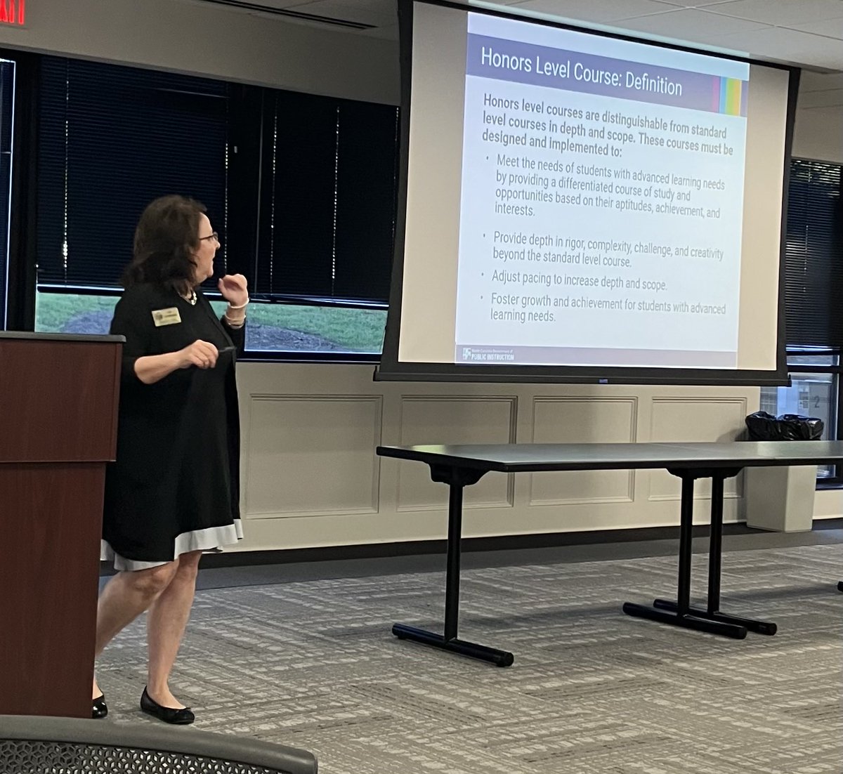 Good to see Amy Policastro Schroeder from NCDPI (CTE) working with us on Honors Level Training.