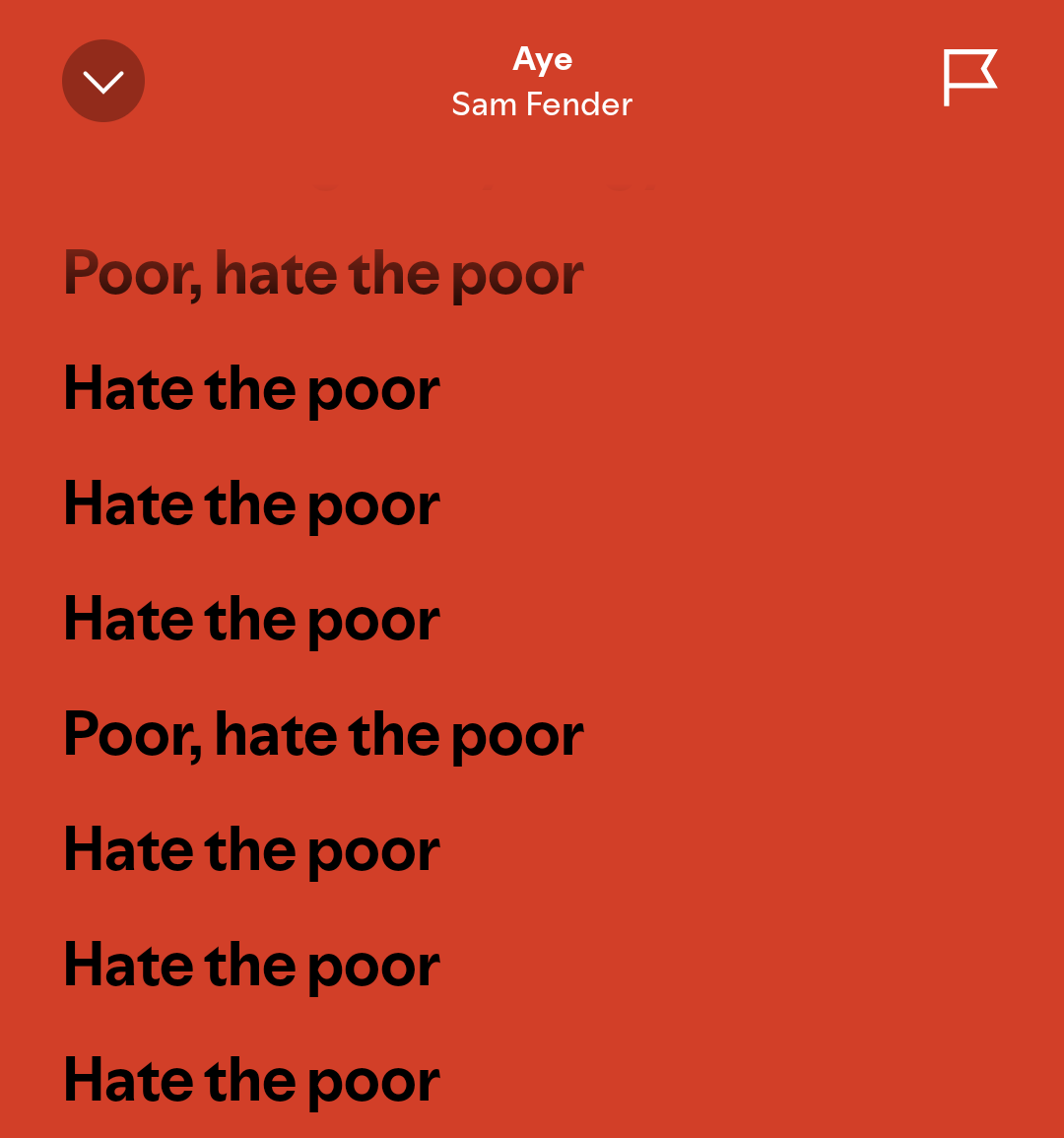 Little did people know Sam fender was voicing his own opinion