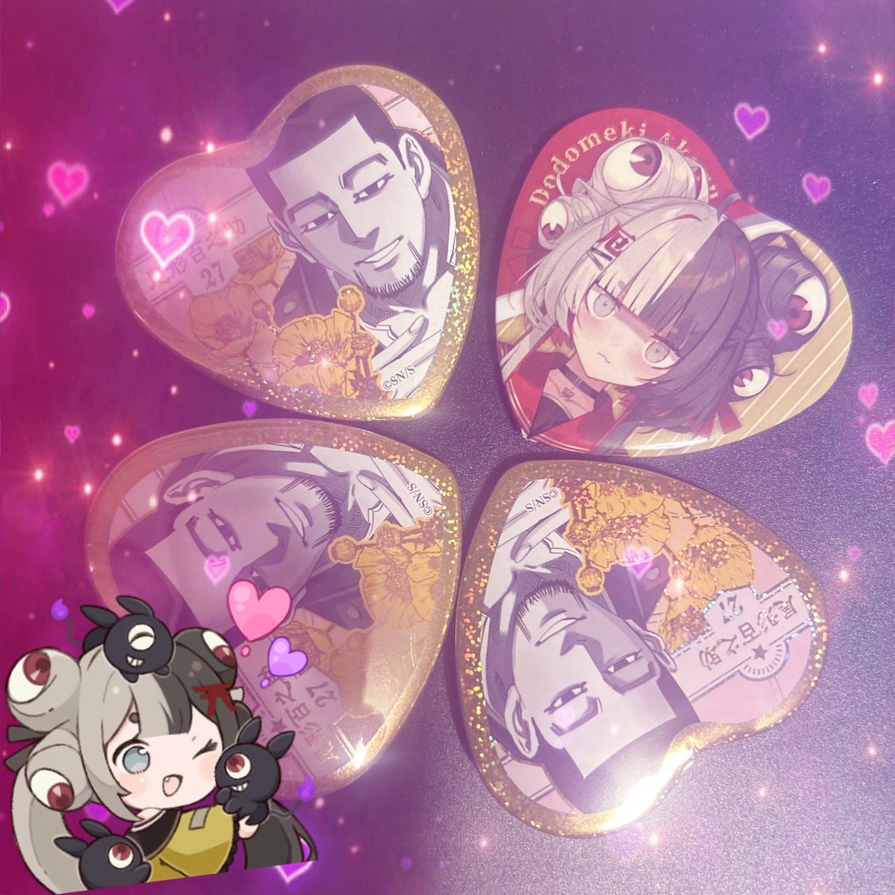 エヴァンゲリオン アスカ 綾波レイ バレンタイン ハート型缶バッジ
