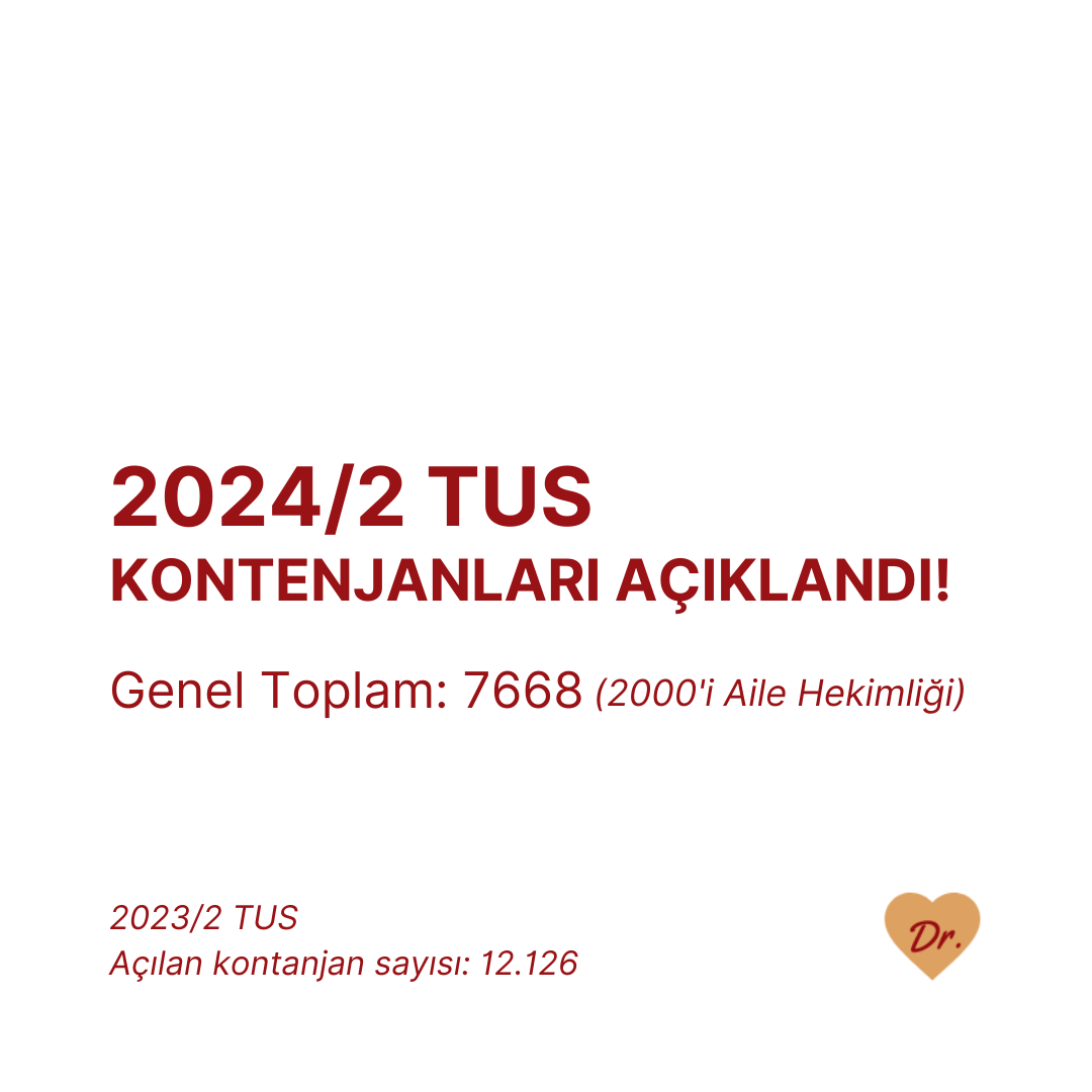 ❗️2024/2 TUS Kontenjanları açıklandı!

Link: dogrurecete.com/2024-2-agustos…

#TUSkontenjanları