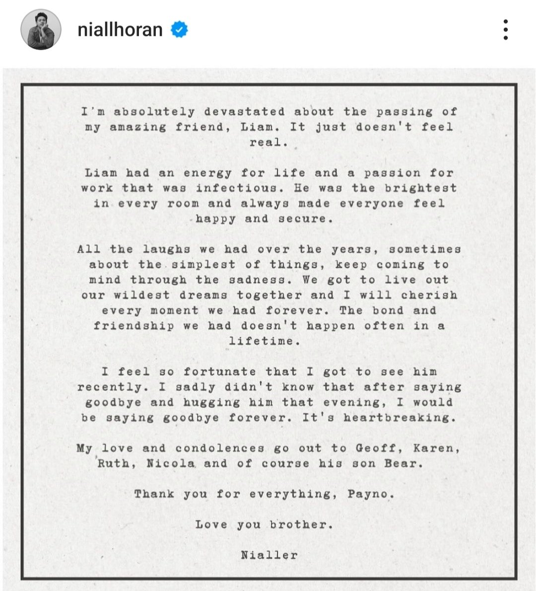 SmilesInfinites's tweet photo. @gilvsnhts La despedida de Niall, aun no pare de llorar después de leerla 😭😭 https://t.co/ZgXyKQ7e6K