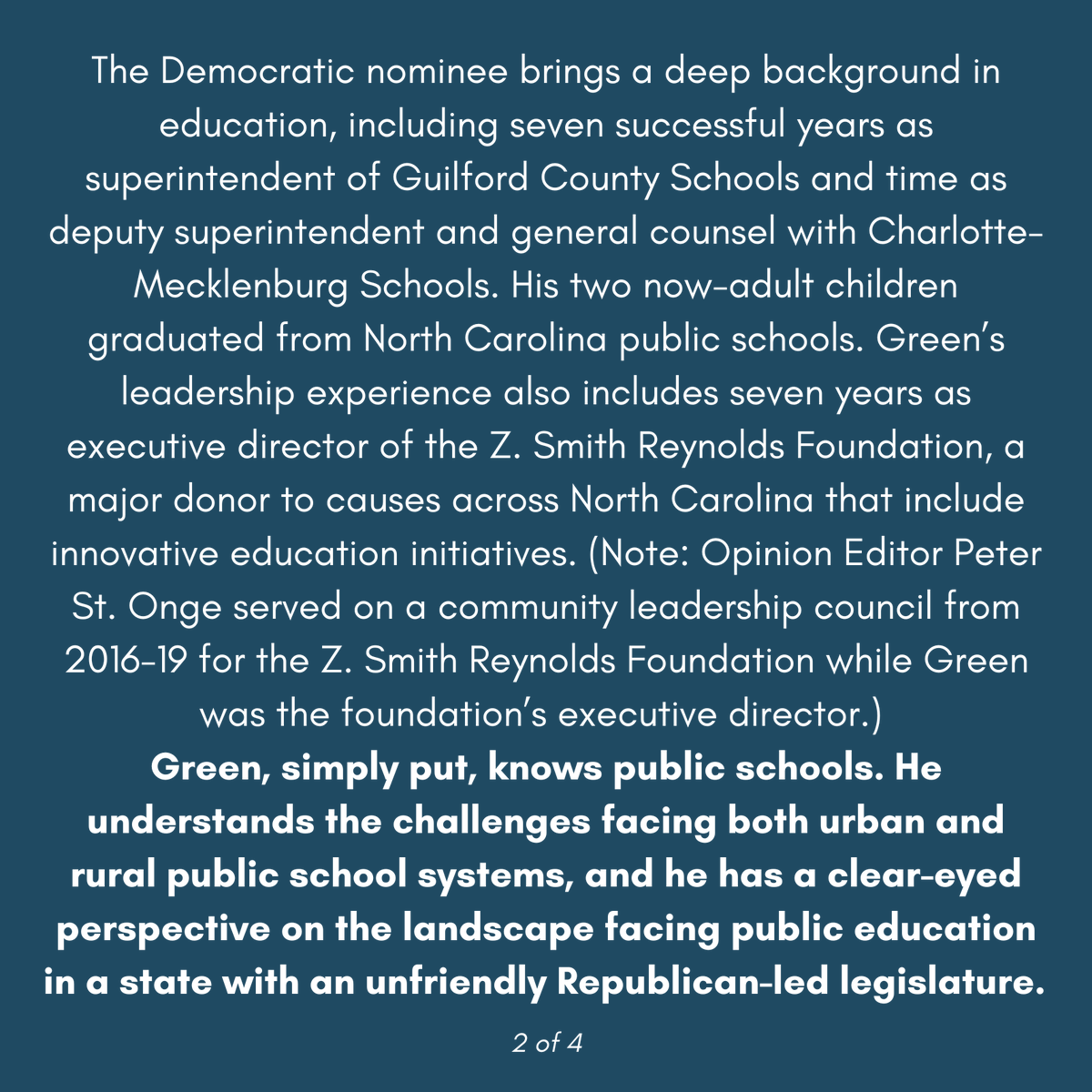 Mo Green for NC tweet media