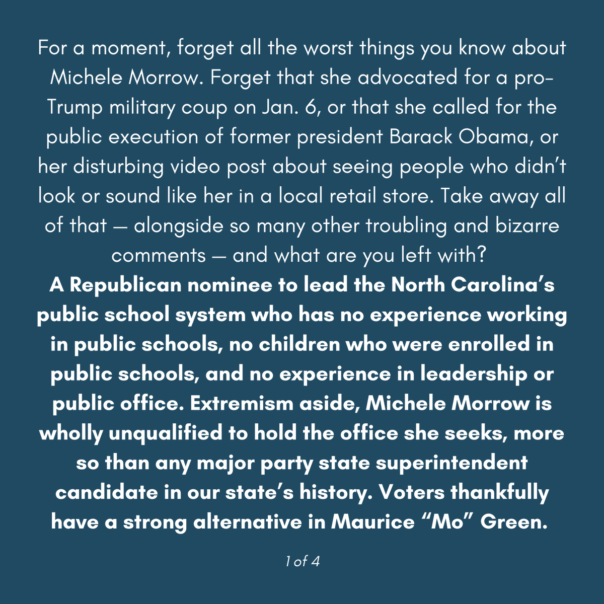 Mo Green for NC tweet media
