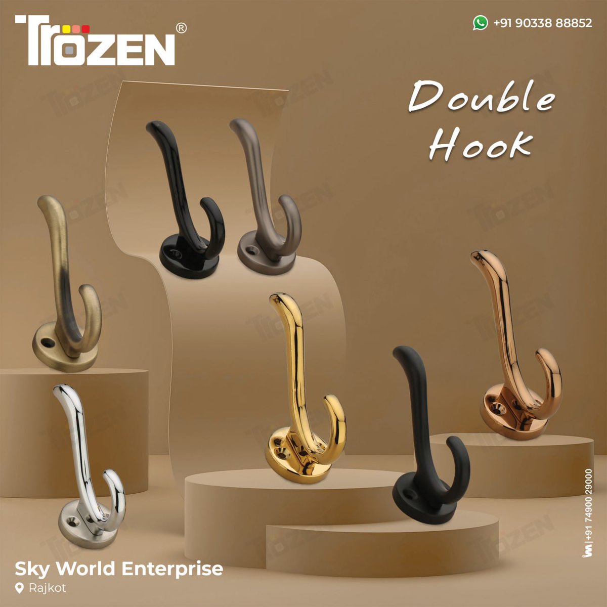 ibais_hardware's tweet image. SKY WORLD ENTERPRISE (RAJKOT)

For enquiry via WhatsApp click:
ibais.biz/9033888852

Mr. Raju Poshiya - +91 90338 88852
Mr. Uttam Radadiya - +91 86730 65354
#doublehook #hookhardware #hardwarefitting #hardwareaccessories #hardware
.
@ibais_hardware