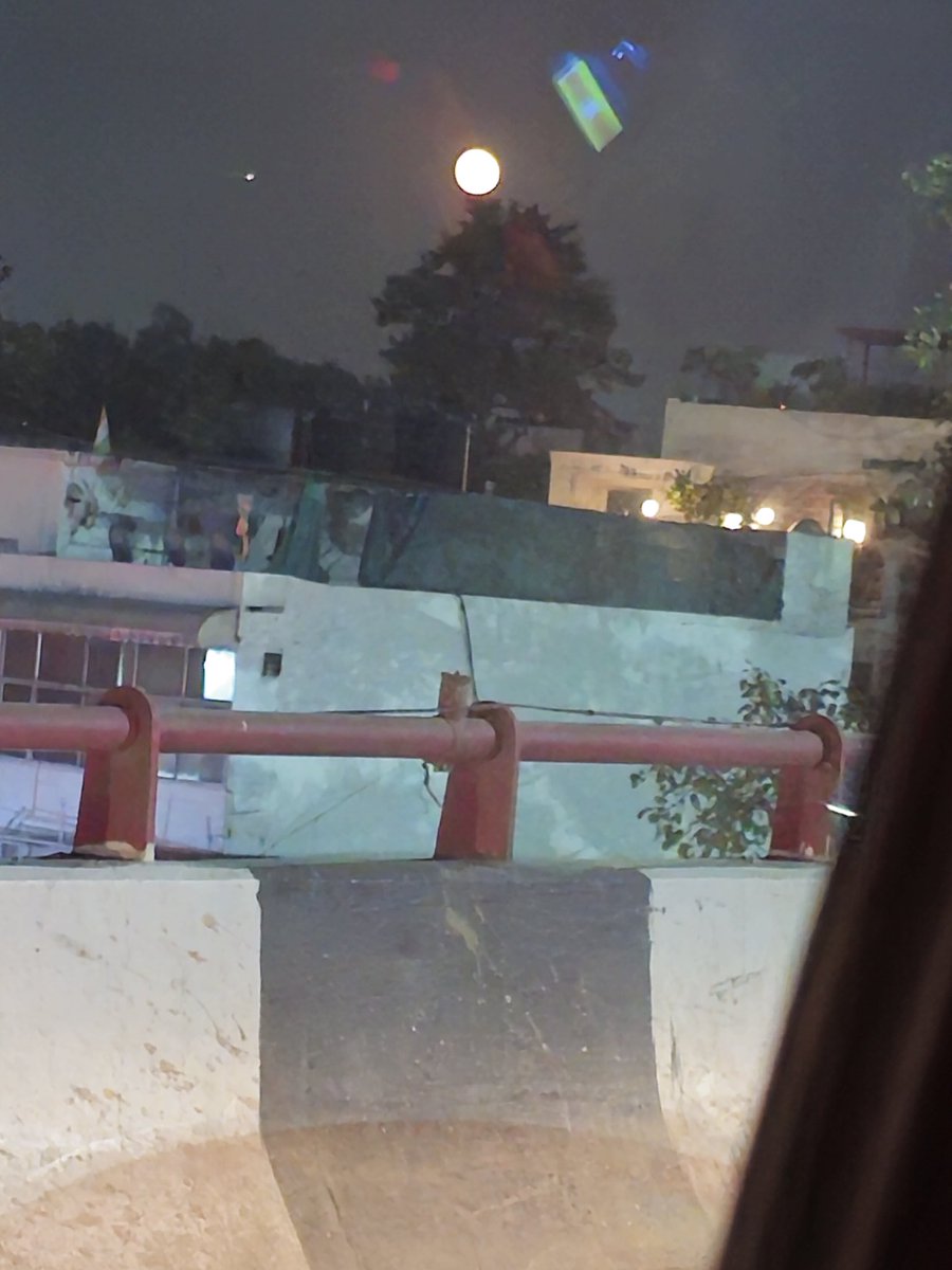Gaze at the moon while stuck in traffic!