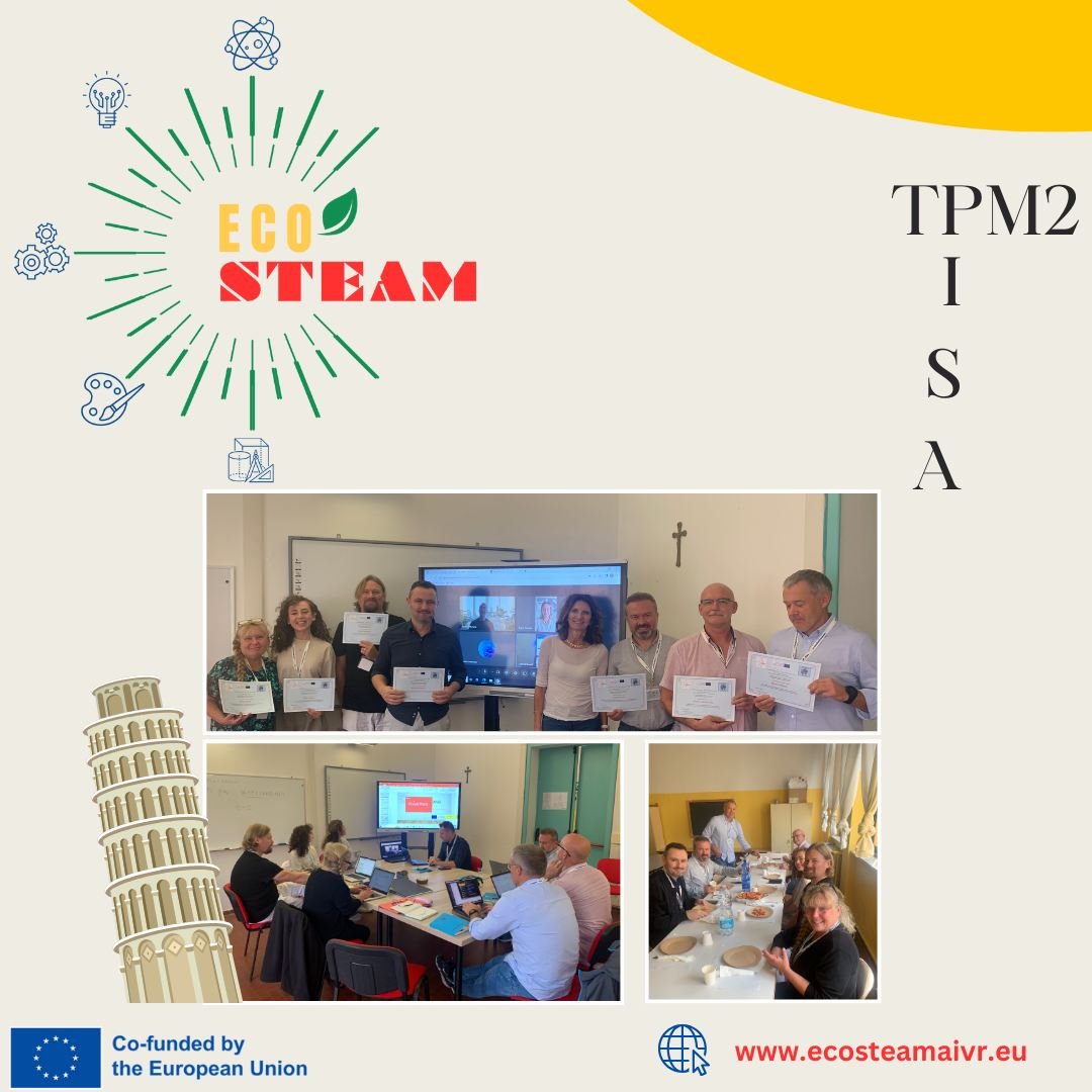 steam_eco's tweet photo. On October 10th and 11th, the second Transnational Project Meeting of the ECO-STEAM project took place at IC Toniolo in Pisa. 📷 All partners gathered to discuss the progress of various work packages, with a special focus on WP3!

#EcosteamAIVR #EcoSTEAM #TPM2 #STEAMEducation https://t.co/Y0pg5UjjeK
