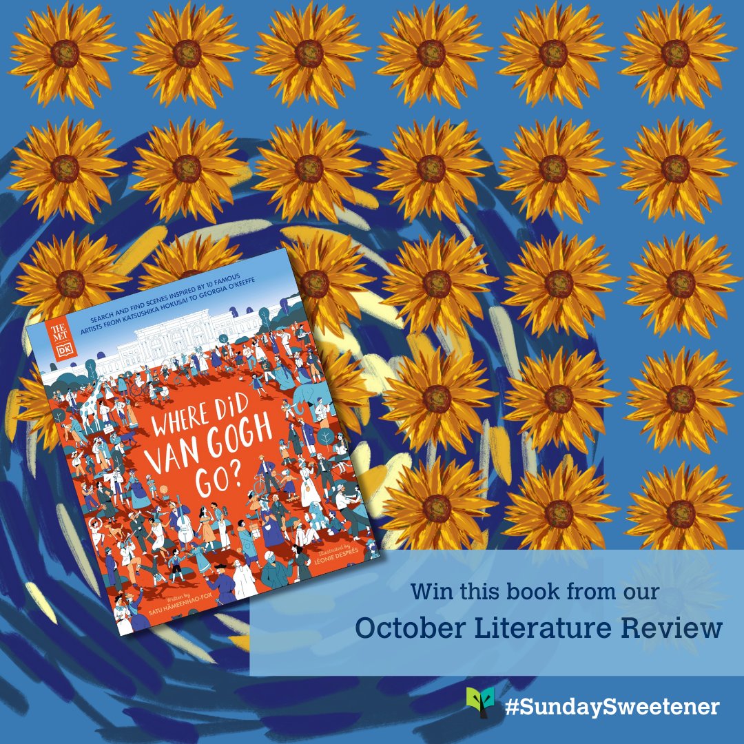 theliteracytree's tweet photo. It's #SundaySweetener time! Throughout October, we'll be giving away titles from our #LiteratureReview.
This week we have: "Where did Van Gogh go?", an arty spotting book.
For your chance to win:
🌻 Follow
🌻 Like
🌻 Repost + tag a mate for extra entry.
🏆Winner announced Monday! https://t.co/dcsuOIBVOD