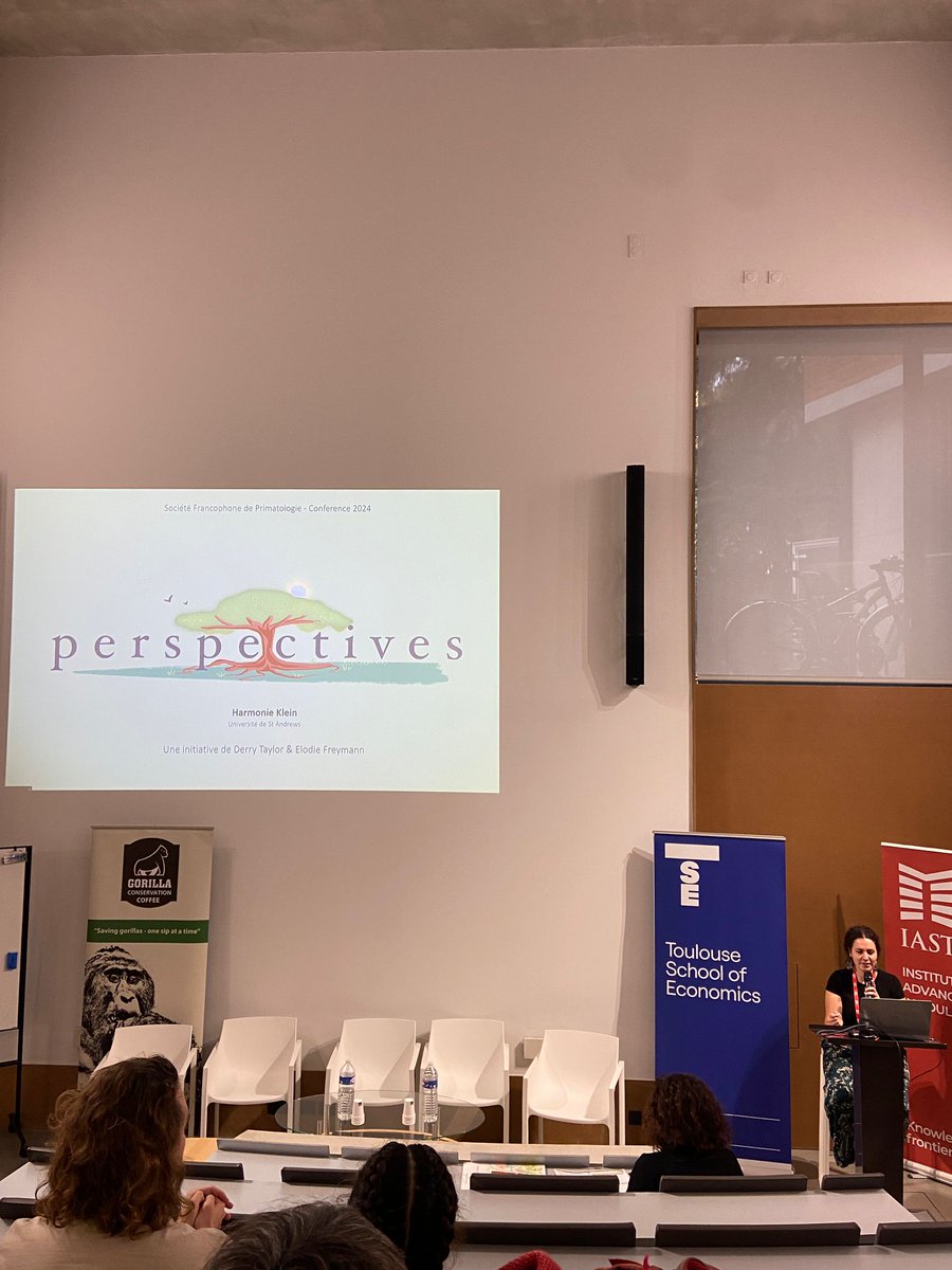 PerspectivesJrn's tweet photo. The amazing @HarmonieKlein, peer supporter at @PerspectivesJrn,  presenting some of the amazing work being done by the @BudongoChimps  primatologists and field staff! So proud 👏 https://t.co/L5HlsvhP6L