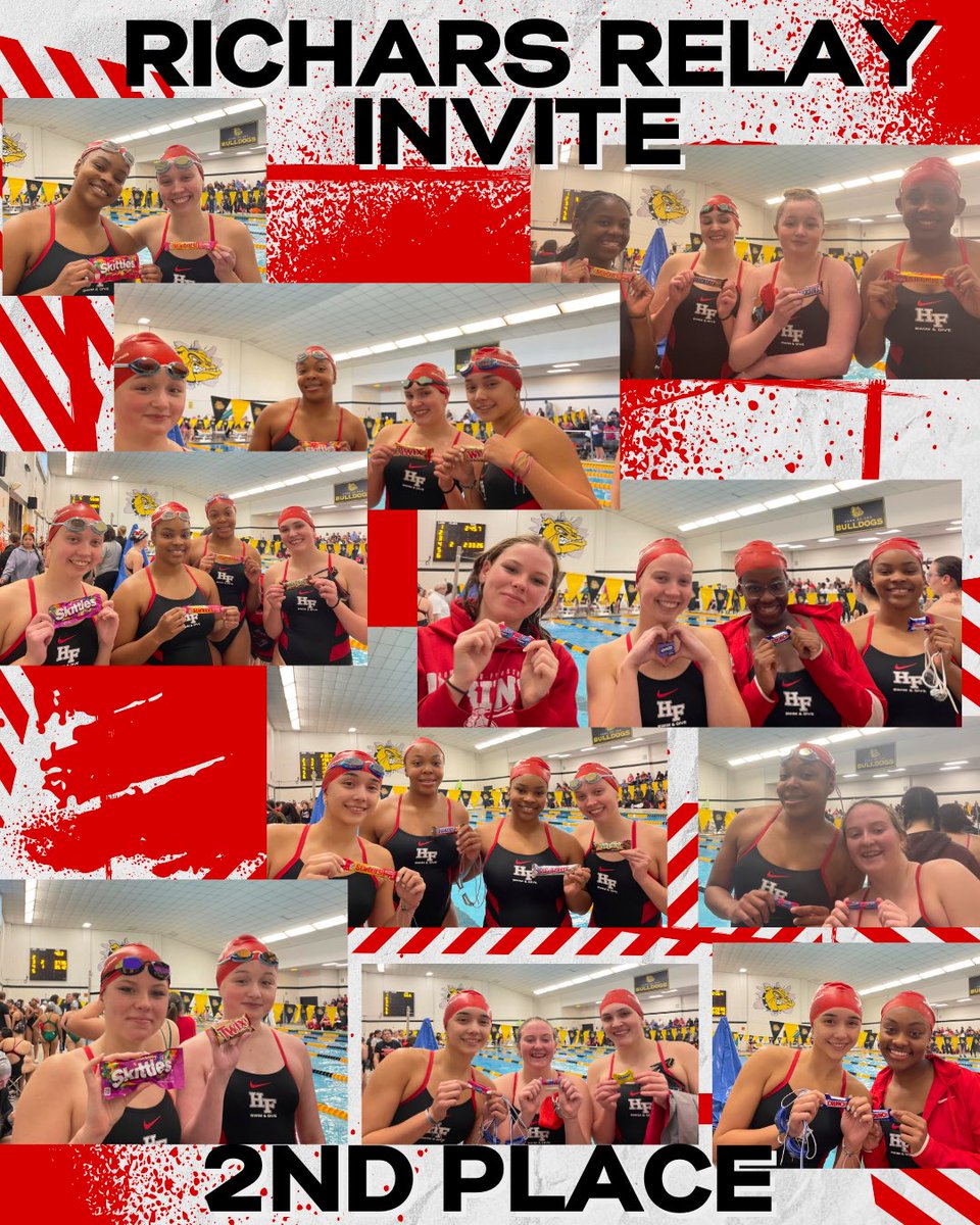 HFSwimDive's tweet photo. Lady Vikings placed 2nd at the Richard’s Relay Invite!! WAY TO GO 🎉🔴⚪️🥳 @HFHSAthletics https://t.co/rdEnGtIIIV