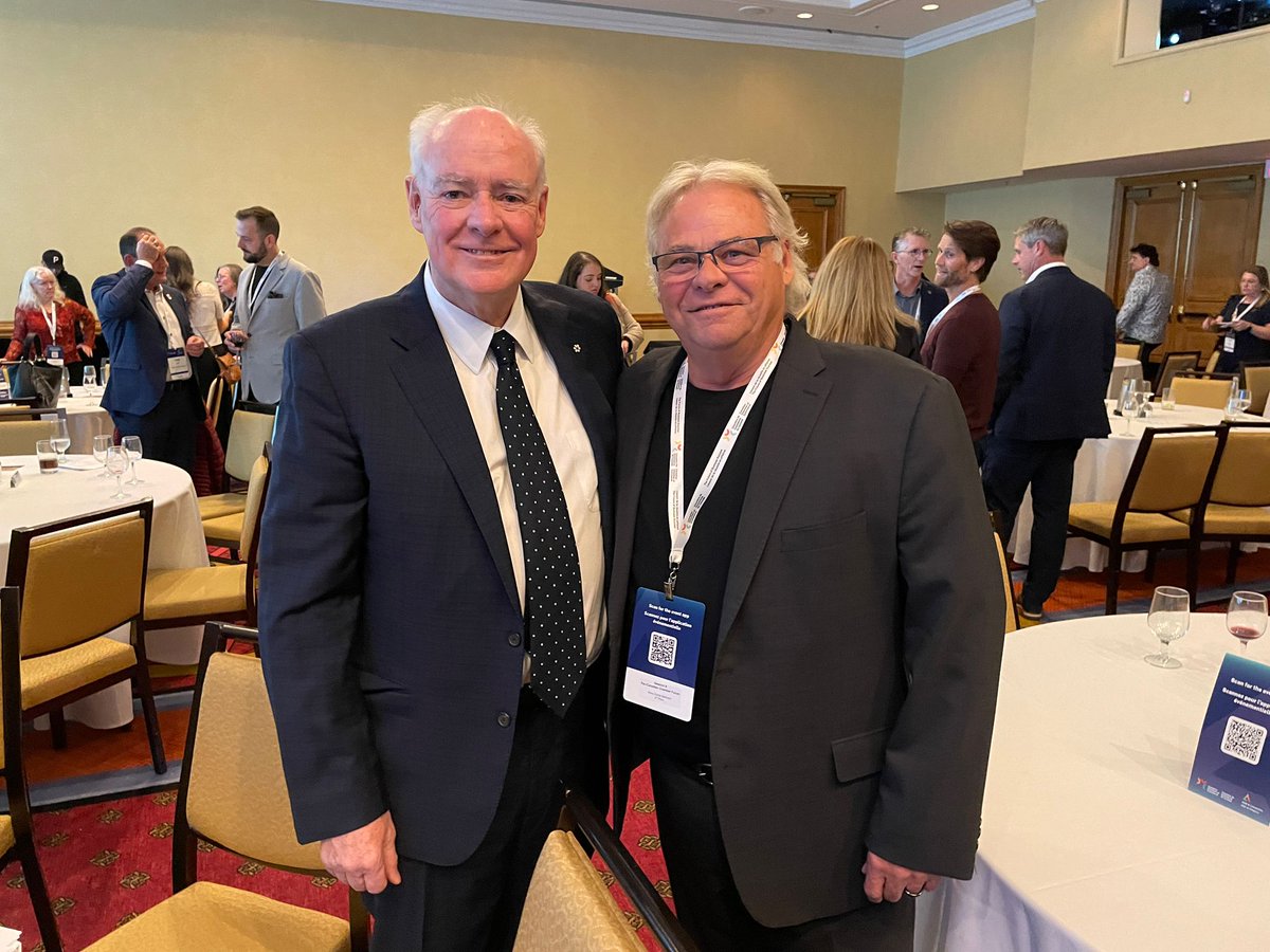 The Chamber’s <a href="/GregDurocher/">Greg Durocher</a> &amp; Board chair Murray Smith are in Halifax at the <a href="/CdnChamberofCOM/">Canadian Chamber of Commerce</a> AGM networking &amp; debating policies to help businesses thrive. The event included a salute to outgoing CEO <a href="/PerrinBeatty/">Perrin Beatty</a>.  #CCCAGM24 #business
