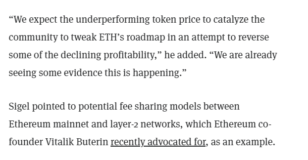 matthew_sigel's tweet photo. "Ethereum Bulls Have Reason to Worry If L2s Remain Dominant, Says VanEck Analyst"

Ethereum's "changing fundamentals" and growing embrace of layer-2 networks could massively impact ETH's future price, a VanEck analyst said Thursday.
https://t.co/EeL5rUIUwD https://t.co/VD44lNqQmc