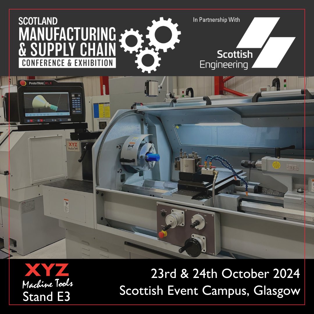 xyzmachinetools's tweet image. Visit XYZ Machine Tools at the Scotland High Tech Manufacturing &amp;amp; Precision Engineering Event!
We’re excited to announce that we’ll be exhibiting at Stand E3 on Wednesday 23rd &amp;amp; Thursday 24th October. Don’t miss it! 📷#Manufacturing #PrecisionEngineering #Machining #Engineering
