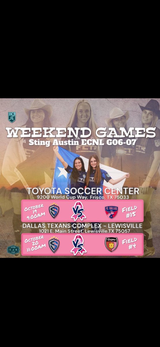 Heading to Dallas with my stingmates! <a href="/sting_austin/">Sting Austin</a> <a href="/stingaustin07/">StingAustin07_ECNL</a>