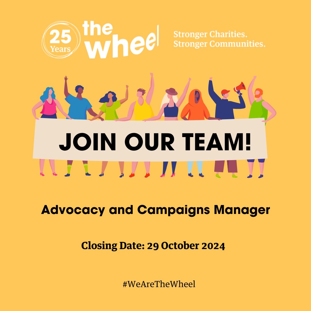 The_Wheel_IRL's tweet image. A fantastic career opportunity for someone interested in advocacy, campaigning and public policy. Applications close 29 October: wheel.ie/jobs/advocacy-… #jobfairy #irishjobs #dublinjobs  #HIRINGNOW #hiringalert