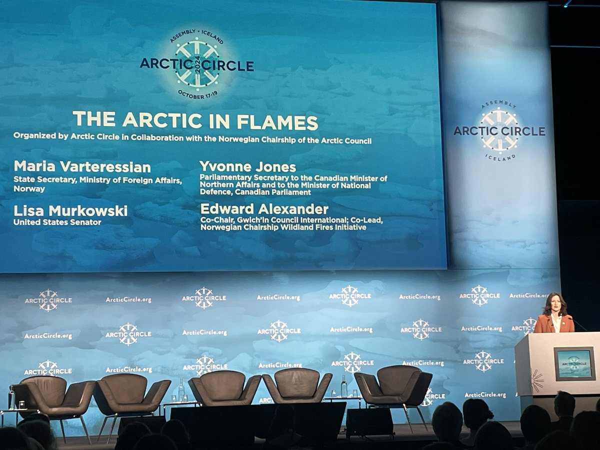 Kikki Flesche Kleiven 🇺🇦 (@kikkikleiven) on Twitter photo Our home is on fire, it’s man made and our responsibility to solve. State Secretary, Ministry of Foreign Affairs, Norway <a href="/MVarteressian/">Maria Varteressian</a> opens
“The Arctic in flames session” on <a href="/_Arctic_Circle/">Arctic Circle</a> in Reykjavík <a href="/ArcticCouncil/">Arctic Council</a> Our home is on fire, it’s man made and our responsibility to solve. State Secretary, Ministry of Foreign Affairs, Norway <a href="/MVarteressian/">Maria Varteressian</a> opens
“The Arctic in flames session” on <a href="/_Arctic_Circle/">Arctic Circle</a> in Reykjavík <a href="/ArcticCouncil/">Arctic Council</a>