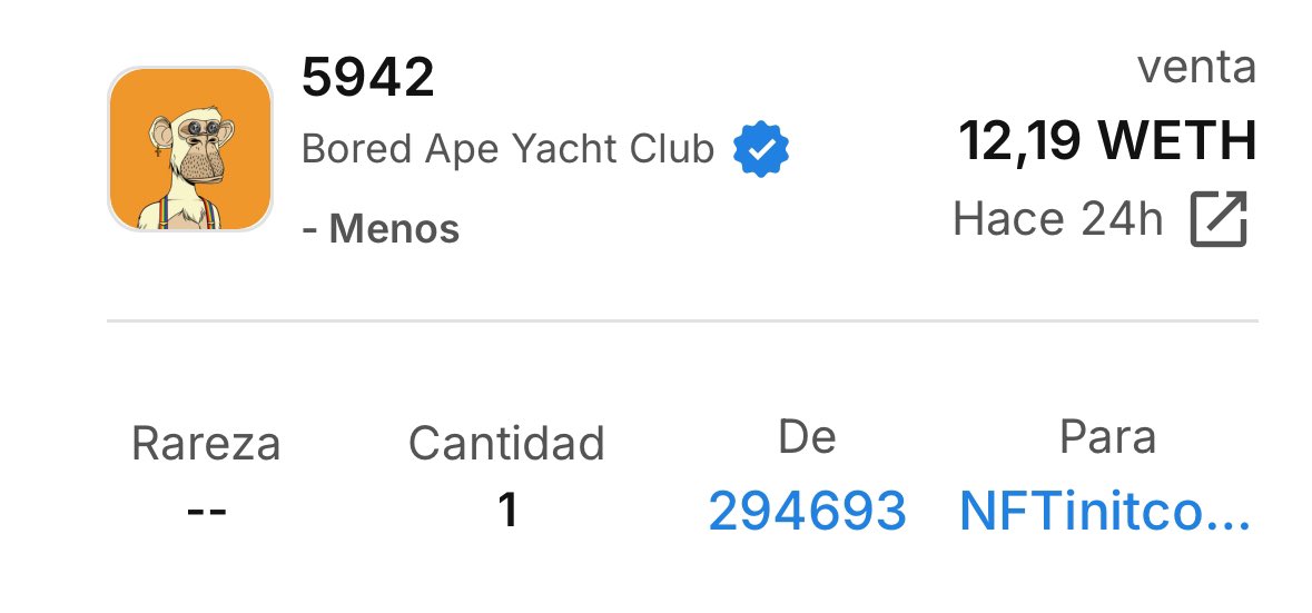 _M1tz_'s tweet photo. @Alguienigena1 @capoatm Lo de la imagen son ventas realizadas… una hace 6h, otra hace 8h, otra hace 13h,… y ojo, este no es un mensaje de apoyo, a mi los NFTs me parecen una lotería. Lo normal es que pierdas cada euro que inviertas en ellos. Solo algunos proyectos se mantienen… este es uno de el https://t.co/EwcyskHoME