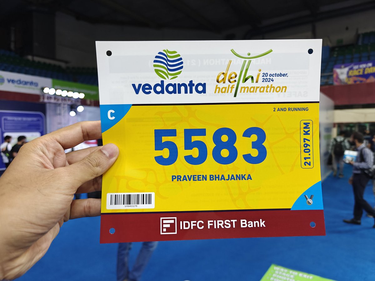 Pbhajanka's tweet photo. All set for Sunday 🤩🏃

#VDHM24 #VDHM2024 #VedantaDHM24 #AaRangDeDilli @DelhiHM_ https://t.co/FdX4RhxBbe