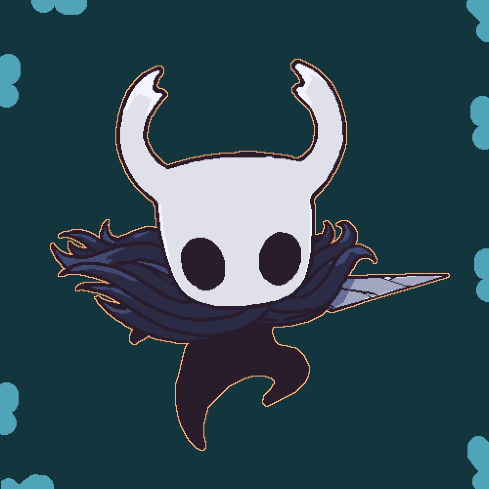 faycan01's tweet photo. Por aquí dejo mi primer gif con el dibujo base 😀 #hollowknight #pixelart #game #gif #pixel #fanart https://t.co/EIITJSjyxb