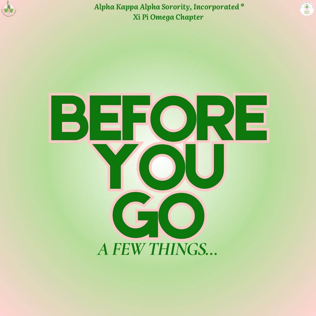 XiPiOmegaAKA's tweet photo. On behalf of Alpha Kappa Alpha Sorority, Inc.® Xi Pi Omega Chapter: Your vote is your voice—make it count!🩷💚

#XiPiOmega #AKA1908 #PalmBeachVotes #GetOutTheVote https://t.co/LOzjMt8Kz0