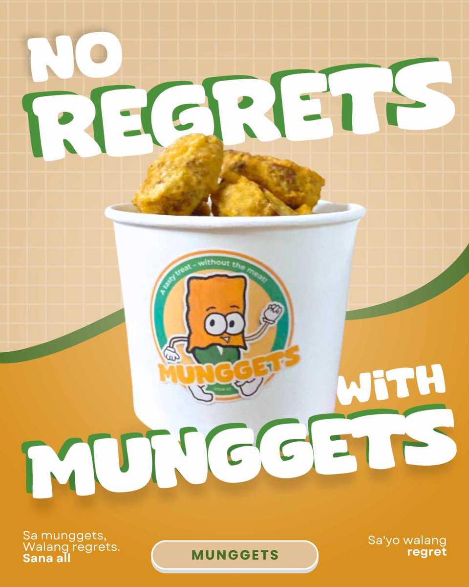 munggets's tweet photo. In munggets, there's no regrets! 😉
𝘚𝘢𝘯𝘢 𝘢𝘭𝘭.
Follow us on our social media accounts!
Facebook: Munggets
Instagram | Tiktok | X: @munggets
#munggets #snacktogo #tastytreat https://t.co/pVFVTahjfY