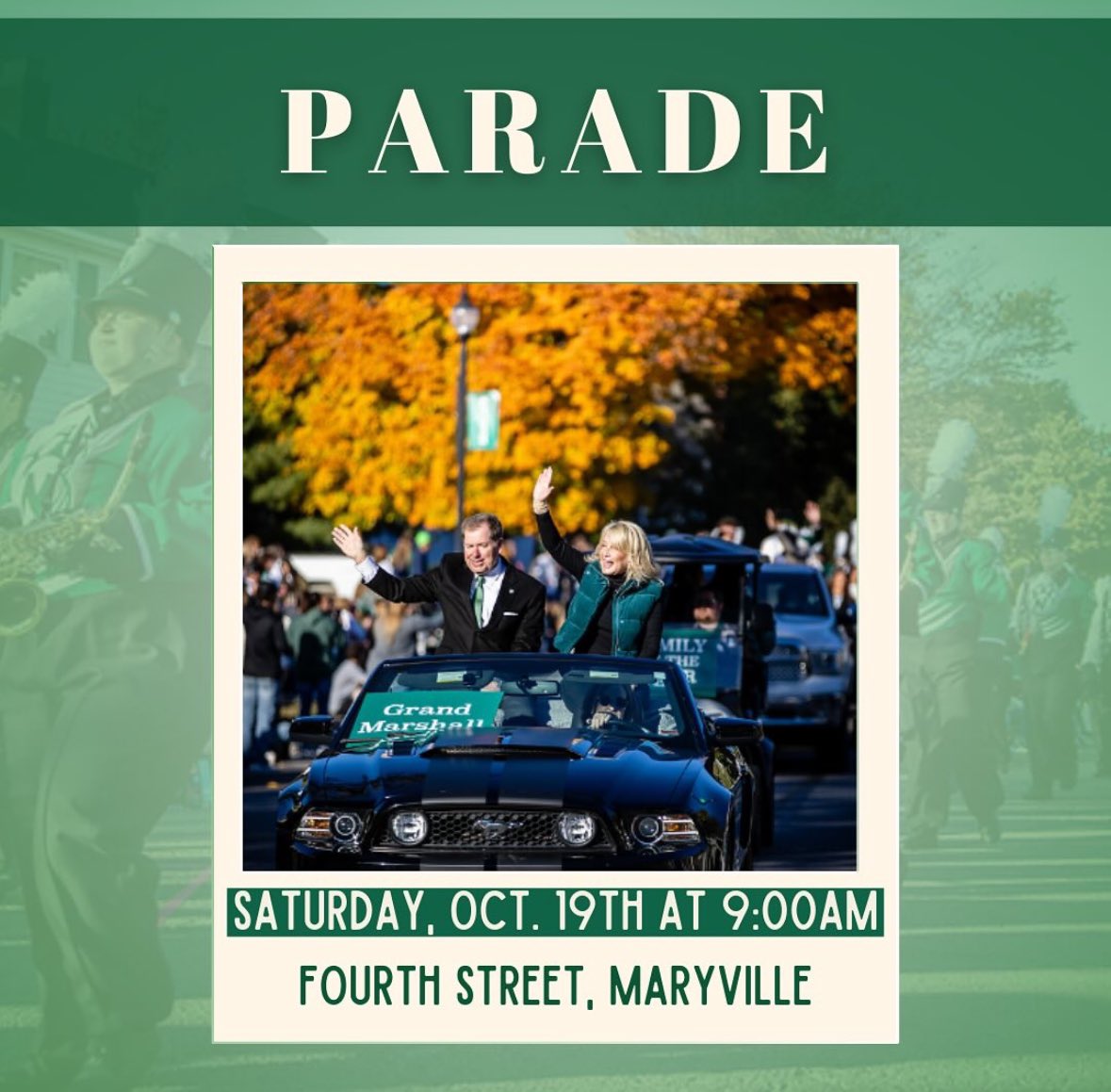 Come out Tomorrow morning to see the parade filled with community members, floats, dancing clowns, and more! The parade will start at 9:00 a.m. on 4th street! Please stay on the sidewalks and off the street! Happy 100 years, Bearcats! 👏