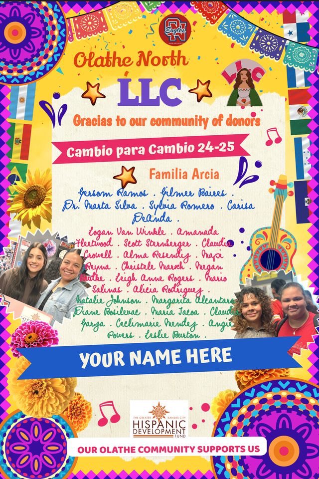 We’re working hard to reach our goal but we’re not there yet 😅 Show your support for our community of Ss by donating to our CAMBIO campaign‼️
Every dollar is matched X2💕
<a href="/olatheschools/">Olathe Public Schools</a> <a href="/CityofOlatheKS/">City of Olathe, Kansas</a> <a href="/OlatheNEA/">Olathe NEA</a> <a href="/OLL_Bikeclub/">Olathe Leadership Lowrider Bike Club</a> <a href="/Julie4OlatheBOE/">Julie Steele - Olathe BOE Member</a> <a href="/JasonHermanON/">Jason Herman</a> <a href="/YeagerBrent/">Dr. Brent Yeager</a>