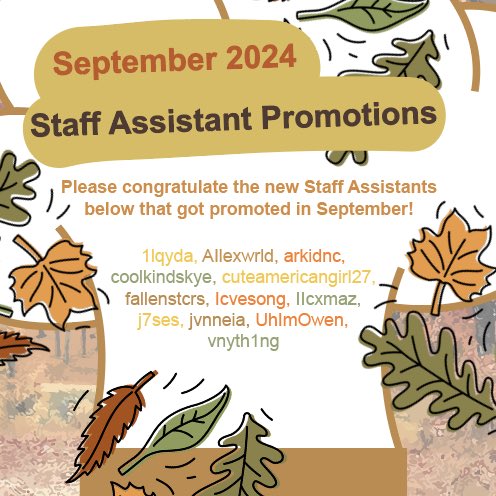 Be sure to congratulate those who got Staff Assistant throughout September! |Credit: bethnyy | #pastriez #pastriezbakery #roblox #robloxgames #cafe #bakery #fyp