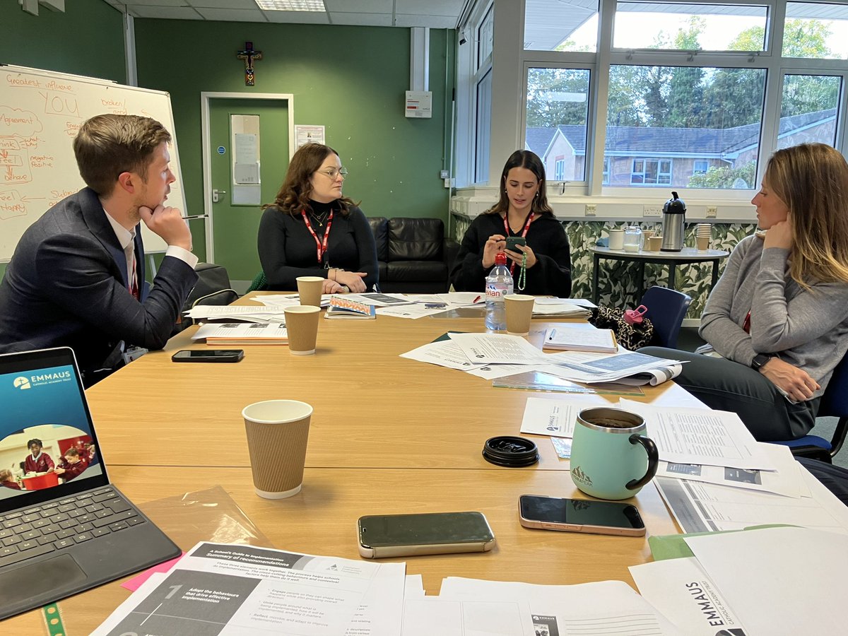 The Emmaus CAT development board for assessment, in deep conversation, discussing approaches to action research. Thanks <a href="/StAnnesRCVA/">St Anne's RC Voluntary Academy</a> for hosting #emmauscatcpd #emmauscatresearch