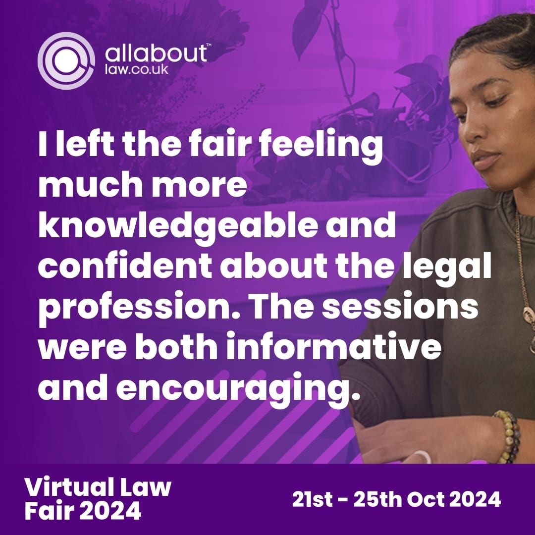 At AllAboutLaw, we empower aspiring lawyers. Whether you're after a vacation scheme, training contract, or expanding your knowledge, this event is for YOU!

🔗 Register here: allaboutlaw.co.uk/virtual-law-fa…

#VirtualLawFair #AspiringLawyers #PrepareWithoutThePanic