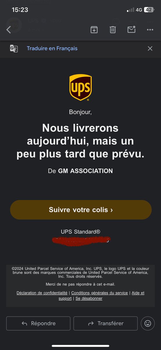 NonAesteticOne's tweet photo. Un grand merci à @UPS_FR pour c’est 2 jour de rtt perdue et un colis qui n arrivera sûrement pas avant mardi 👍 https://t.co/3z28eaiqMM