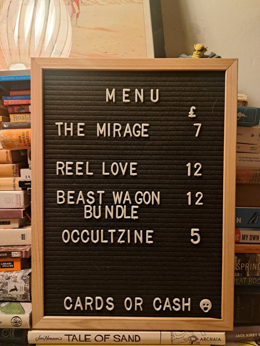 Owen_Johnson's tweet photo. @brokenfrontier @jasonatomic @M_D_Penman @Kingfridayjoe @JohnJPearson I'll also have original art for THE MIRAGE to oggle, and fliers to promote the OCCULTZ Night Market. Here's a price list! https://t.co/iTBqC1kfZb