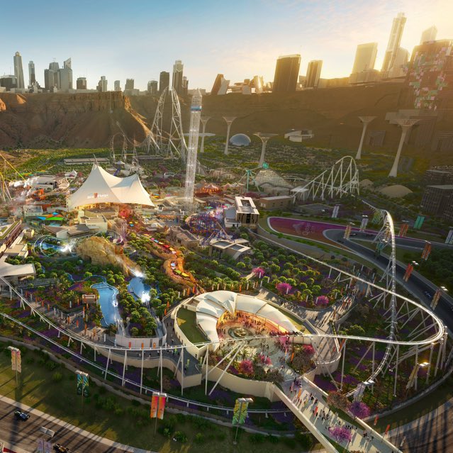 first_1ine's tweet photo. 🏗️ القدية قريباً أكبر مدينة ترفيهية ورياضية بالعالم 🎡🎢 https://t.co/017uJkXv0W
