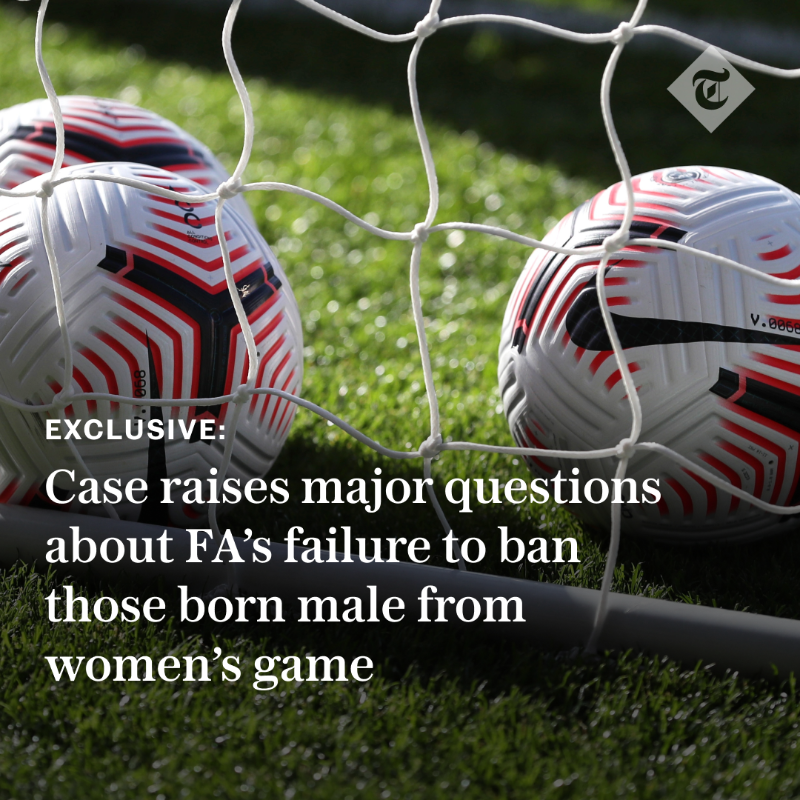 TelegraphSport's tweet photo. Girl with suspected autism faces 12-match ban for asking transgender opponent: ‘𝐀𝐫𝐞 𝐲𝐨𝐮 𝐚 𝐦𝐚𝐧?’

✍️ @ben_rumsby

#TelegraphSport