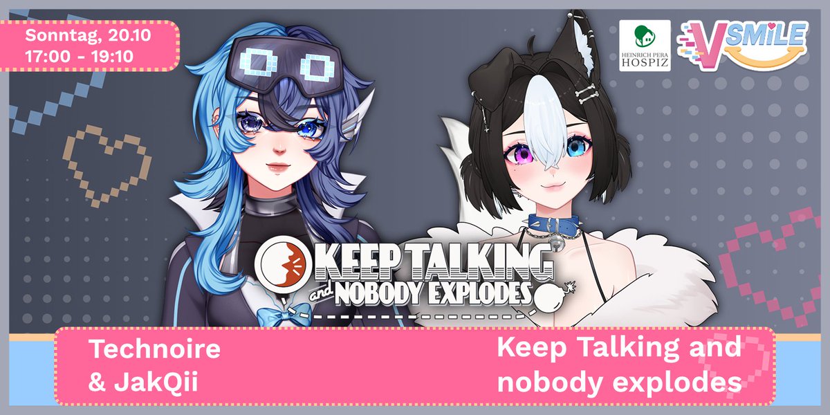 vSmileOfficial's tweet image. ๐KEEP TALKING AND NOBODY EXPLODES๐
Der Talk geht passend weiter, nur sollten @TechnoireVT und @JakQiwoof wirklich nicht damit aufhรถren, bevor es... explosiv werden kรถnnte.
Seid bei ihrem spannenden Abenteuer dabei und drรผckt ihnen die Daumen!๐
twitch.tv/vsmile_ch