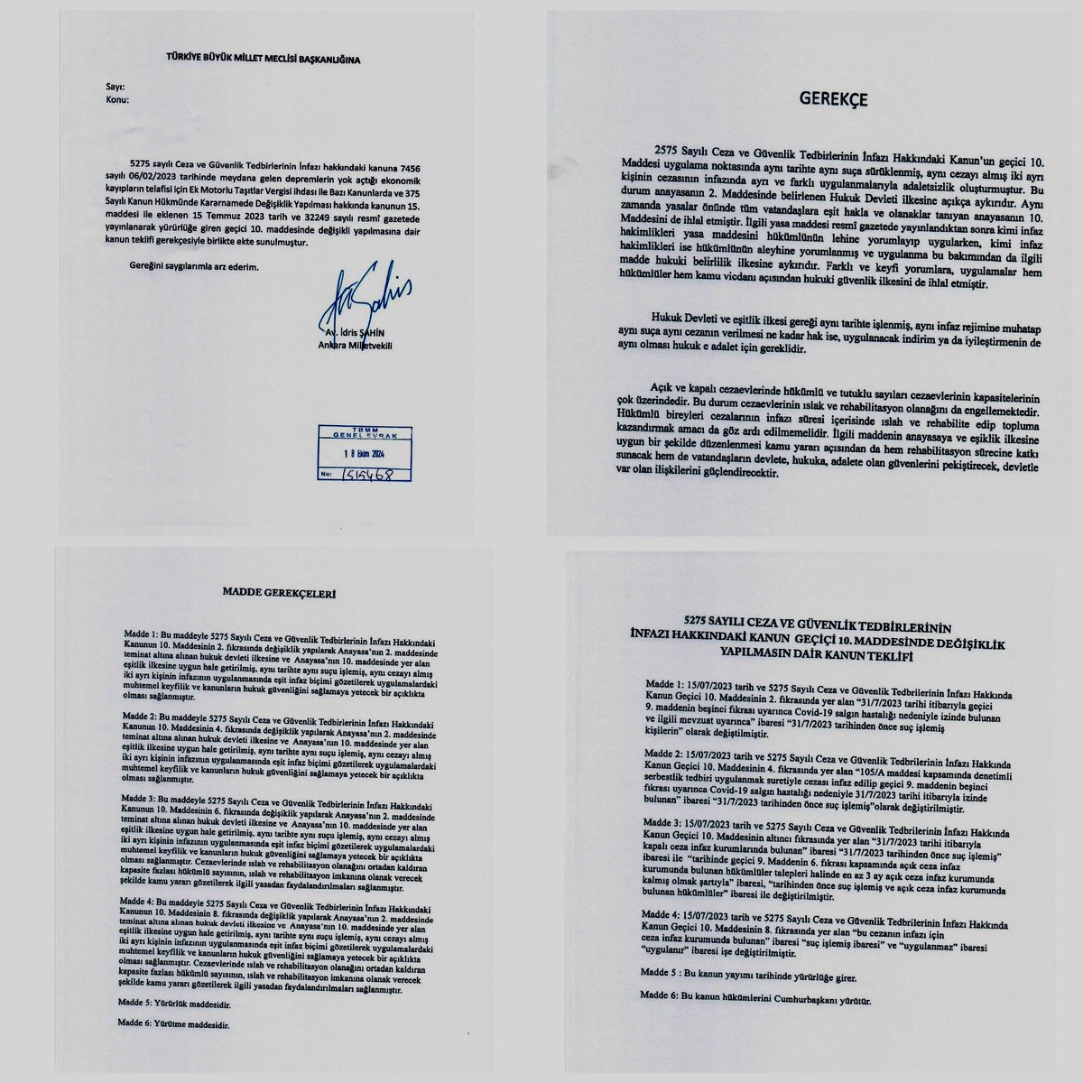 Hukuk devleti ve eşitlik ilkesi gereği aynı tarihte işlenmiş aynı infaz rejimine muhatap aynı suça aynı cezanın verilmesi ne kadar hak ise, uygulanacak indirim ya da iyileştirmede aynı olması hukuk ve adalet için gereklidir.

#31TemmuzCovidYasasıMağdurları’na sözümüzü yerine