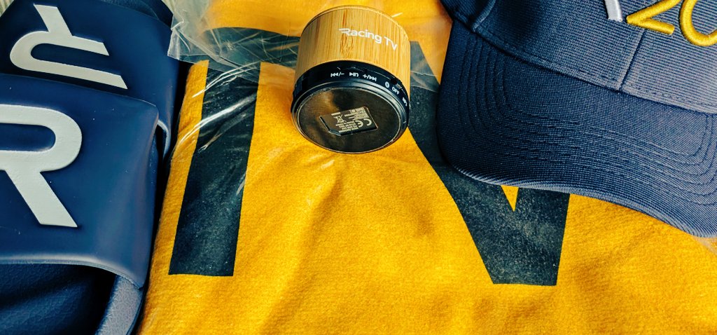 tonebri's tweet photo. Nice little bit of free swag from @RacingTV  good excuse to book a week in the sun now. Thanks https://t.co/4bQO5ofpZZ