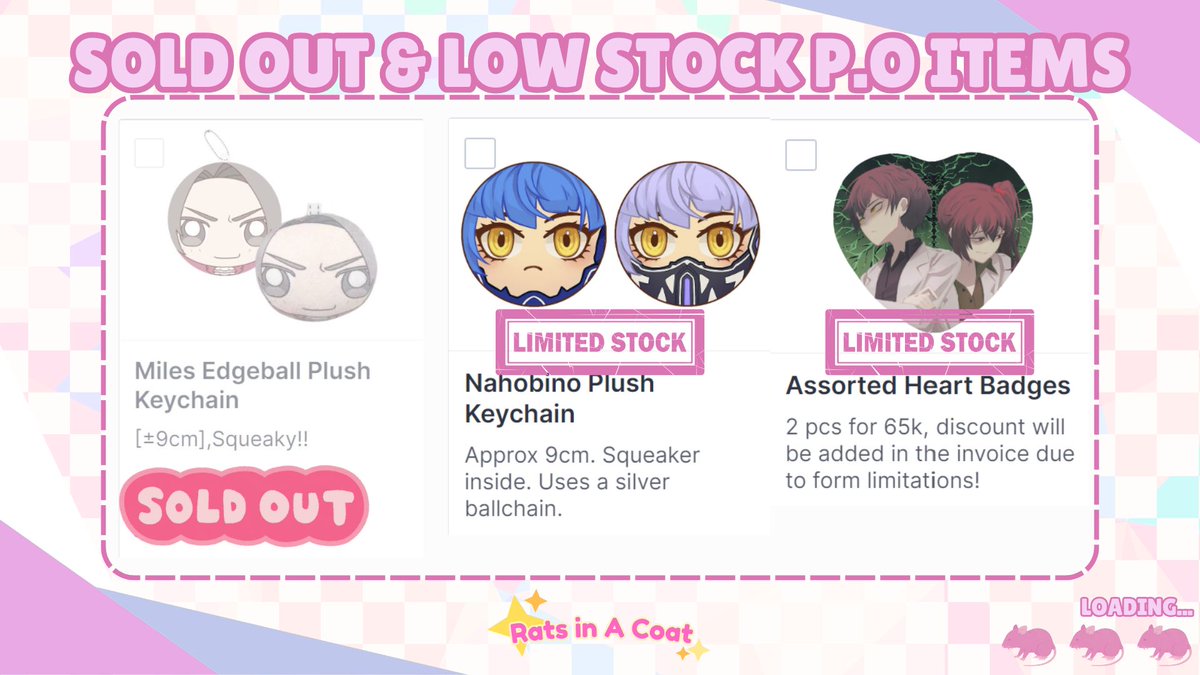 RIACcircle's tweet photo. Hey guys! Thank u so much for the enthusiasm these past few days🫶 Unfortunately some items are sold out &amp; some are on low stock!(All items will still be available for GA Winners)

If u want to secure ur merch, there's 4 days left before the P.0 closes so grab them fast!🤩#CF19 https://t.co/qpOlHwlalA