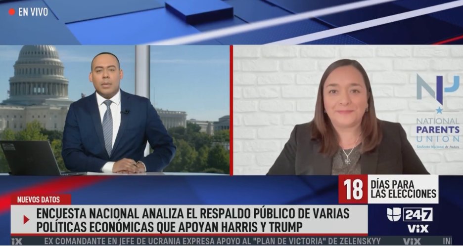 Ayer en @UniNoticias nuestra <a href="/christymoreno/">Christy Moreno</a> destacó el nuevo #ParentPoll #Election2024 edition sobre que los padres de familia piensan sobre las políticas económicas que han presentado los candidatos.